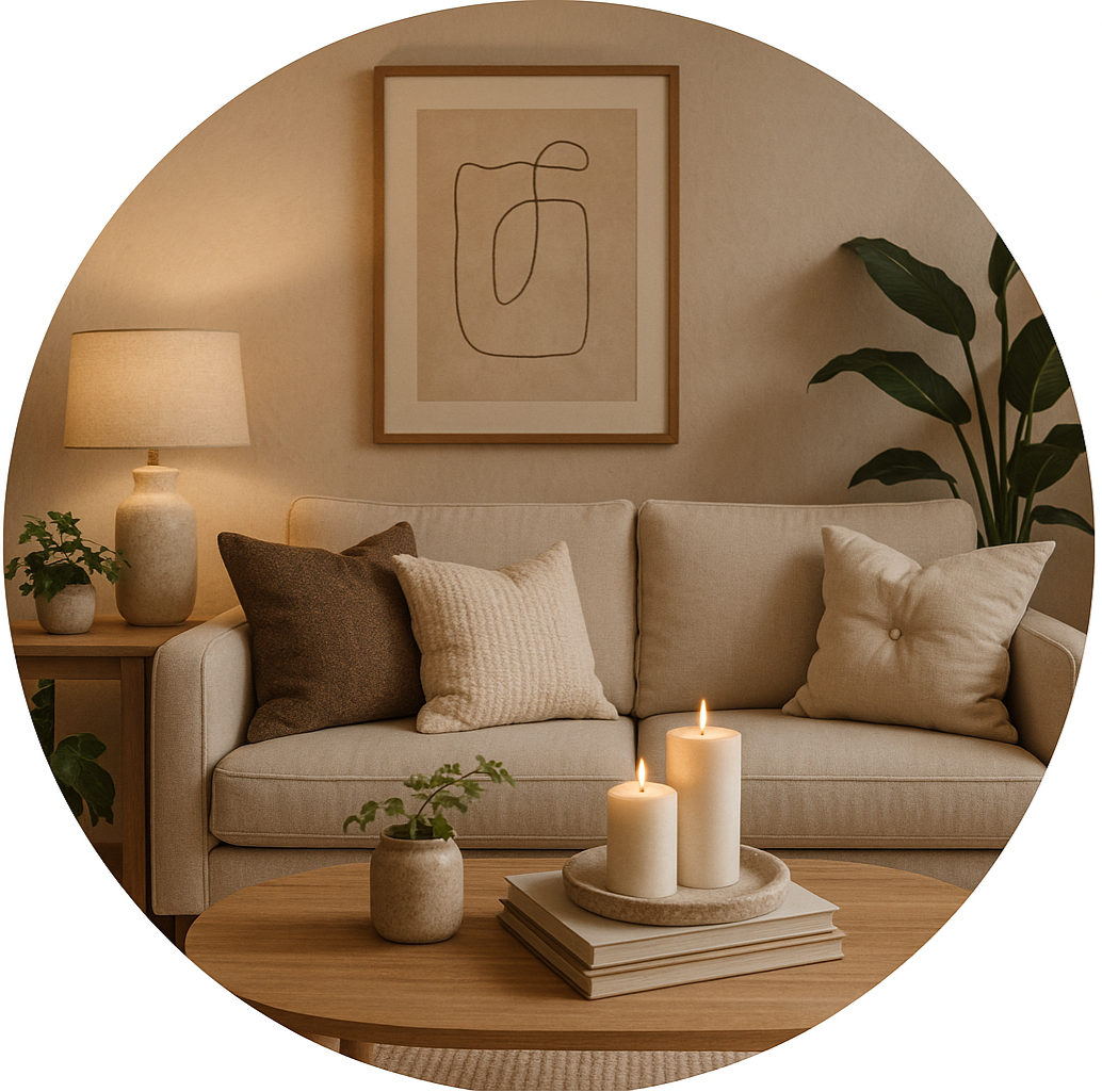 circle photo of home decor